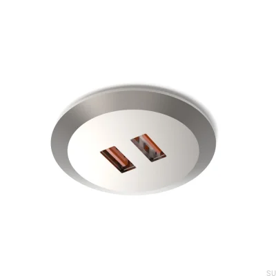 Conector USB Subby Empotrable 20W/24V Acero Cepillado
