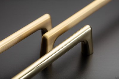 Tirador para mueble alargado Octavio 128 Oro Cepillado