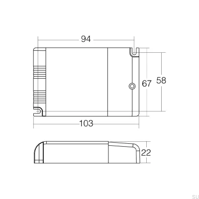 Controlador Drikon con dimmer táctil de 500mA/22W
