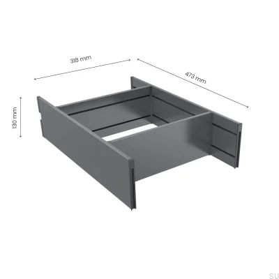 Inserto de cajón Flex 500 (473 mm) Gris oscuro