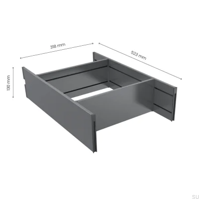 Inserto de cajón Flex 550 (523 mm) Gris oscuro