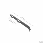 152001073--Prowadnica-meblowa-kulkowa-500/19-Prawa-224/256 mm-Ciemnoszara-Beslag-Design-Skandynawskie-Uchwyty_2