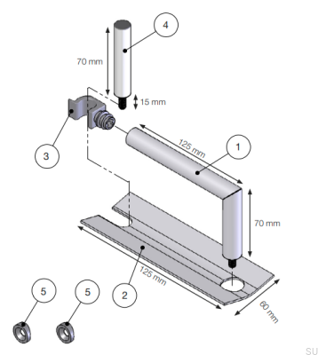 Portarrollos para pasamanos 40133 Acero