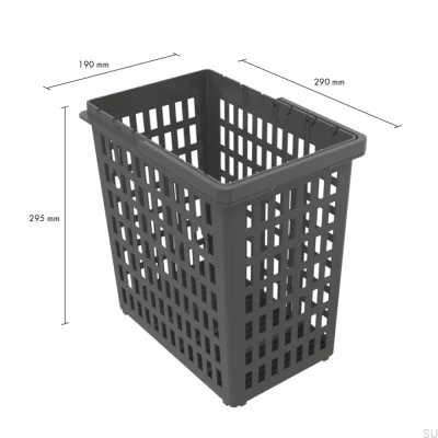 Cubo de basura orgánico Hero gris oscuro