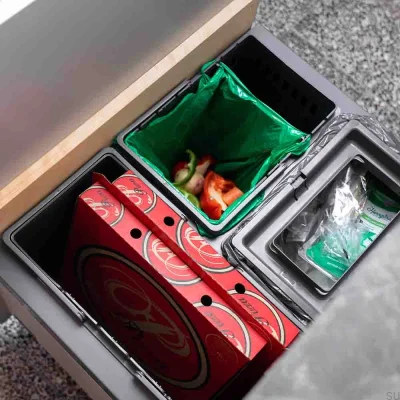 Sistema de cubo de basura Trend Highside 800 Eco gris oscuro