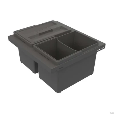 Sistema de clasificación de residuos Cube Basic Low 400 Gris oscuro