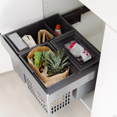 Sistema de cubo de basura Select Side 600 Eco Gris oscuro