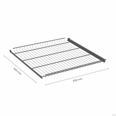 Estante de rejilla 600 mm Gris oscuro