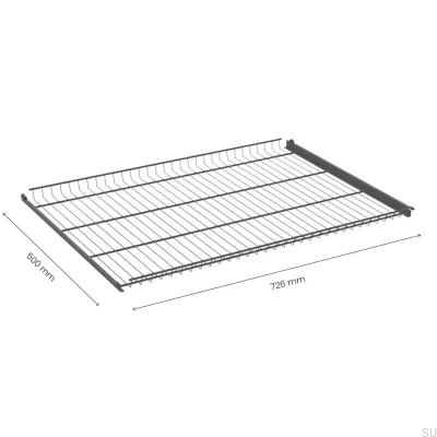 Estante de rejilla 800 mm Gris oscuro