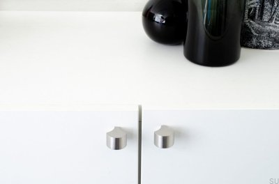 Pomo para mueble Feather 28 acero inoxidable cepillado