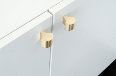 Pomo para mueble Feather 28 Latón Cepillado Sin Lacar