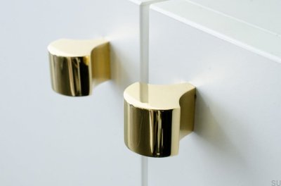 Pomo para mueble Feather 28 Latón Pulido Sin Barnizar
