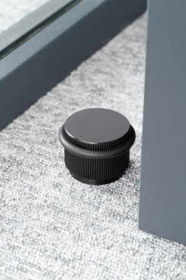Tope de puerta de suelo Arpa Negro