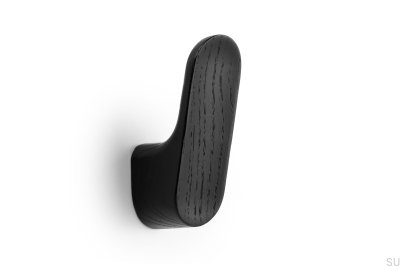 Luv Perchero de Pared Madera Lacado Negro Mate Eco