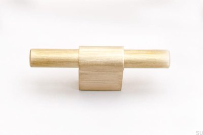 Tirador para mueble T-Bar Line 12 Dorado Latón Cepillado Sin pintar