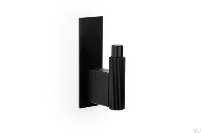 Arpa Plate Aluminio Negro Cepillado Eco Colgador de Pared con Almohadilla