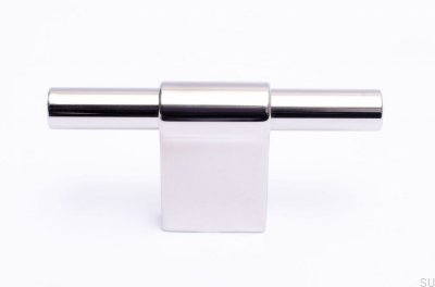 Tirador para mueble T-Bar Line 12 Silver, acero pulido