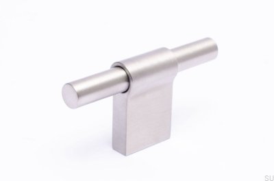 Tirador para mueble T-Bar Line 12 Plata Acero inoxidable cepillado