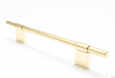 Tirador para mueble Line 128 Gold, Latón, Pulido Sin pintar