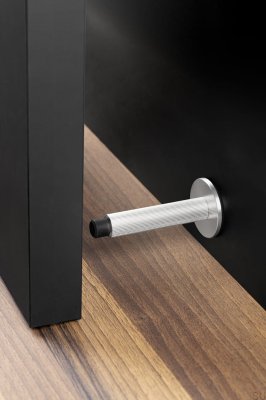 Tope de puerta de pared Arpa Aluminio Plata Cepillado