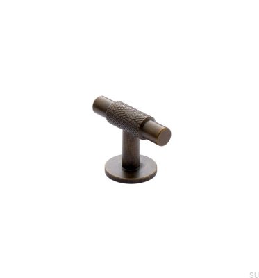 Pomo para mueble T-Bar Manor T Oro envejecido