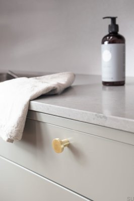 Pomo para mueble 2078 Metal dorado cepillado