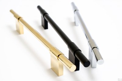 Tirador para mueble Line 128 Aluminio Negro