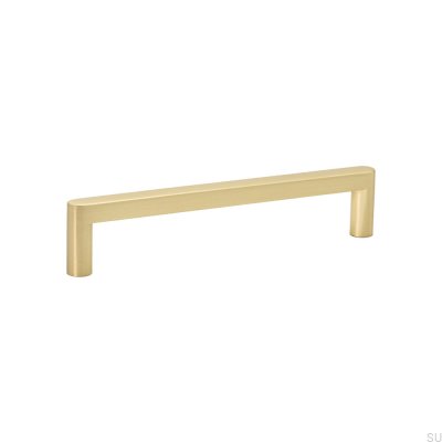 Tirador para mueble alargado Inez 128, oro cepillado