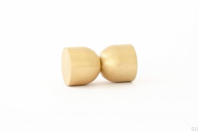 Pomo para mueble Kokeshi 1832, latón cepillado, sin barnizar