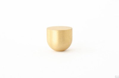 Pomo para mueble Kokeshi 1816, latón cepillado, sin barnizar