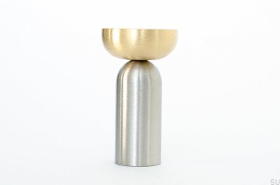 Kokeshi Mix Colgador de pared 3052 Acero cepillado con latón cepillado