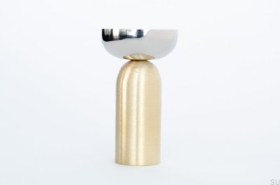 Kokeshi Mix 3052 Colgador de pared de latón cepillado sin pintar con acero pulido