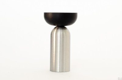Kokeshi Mix 3052 Colgador de pared de acero cepillado con aluminio negro