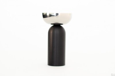 Kokeshi Mix 3052 Colgador de Pared de Aluminio Negro con Acero Pulido