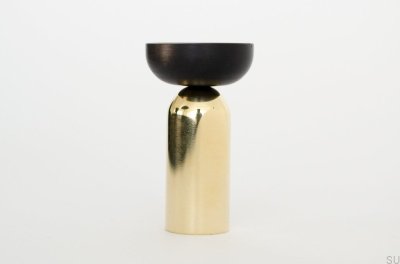 Kokeshi Mix 3052 Colgador de Pared Latón Pulido Sin Pintar con Aluminio Negro