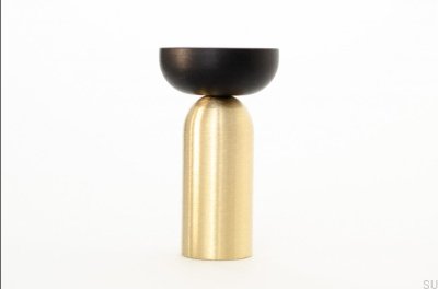Kokeshi Mix 3052 Colgador de pared de latón cepillado sin pintar con aluminio negro