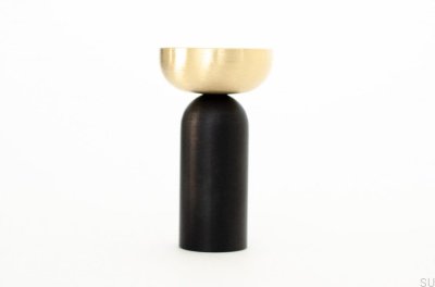 Kokeshi Mix 3052 Colgador de Pared Aluminio Negro con Latón Cepillado