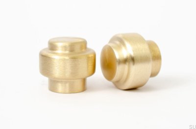 Pomo para mueble Colgador de pared Hip 30 Latón cepillado Sin pintar