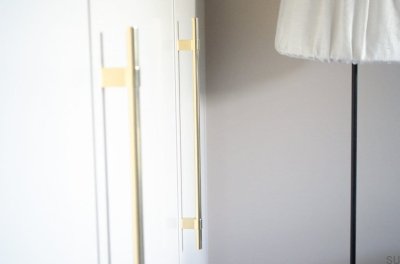 Tirador rectangular para mueble Line Big 342. Latón pulido.