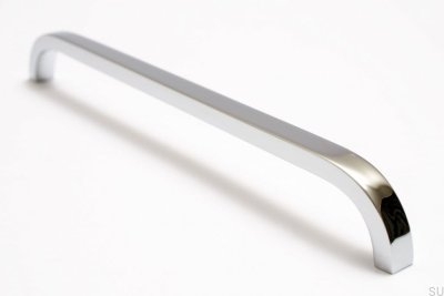Tirador para mueble alargado Slim 224 Plata, Acero, Pulido
