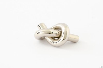 Pomo para mueble Knot 35, níquel pulido