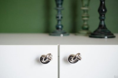 Pomo para mueble Knot 35, níquel pulido