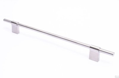 Tirador para mueble Line 224 Plata, Acero, Cepillado