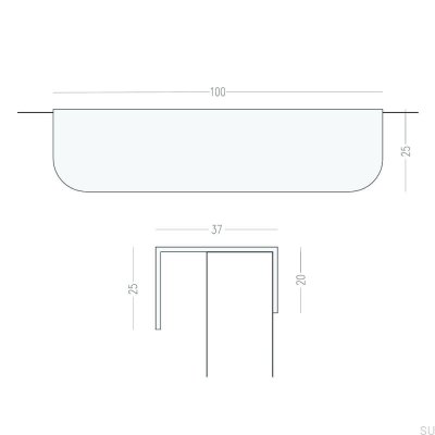 Tirador para mueble perfilado Edit Brass Brushed Un Paint