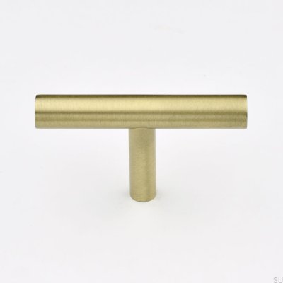 Pomo para mueble T-Bar Marbella Latón Cepillado
