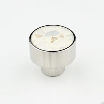 Pomo Mueble Marianna Marbelo M Acero Blanco Blanco