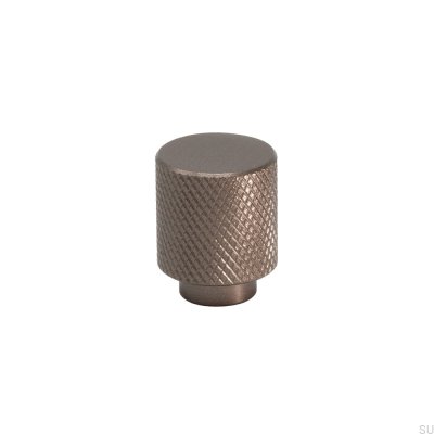 Pomo para mueble Helix Aluminio Marrón Oscuro