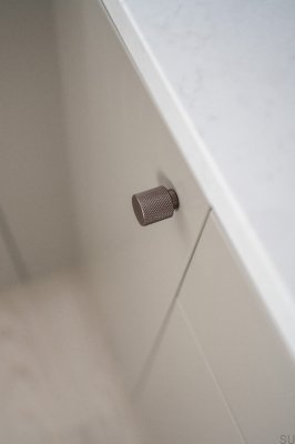 Pomo para mueble Helix Aluminio Marrón Oscuro