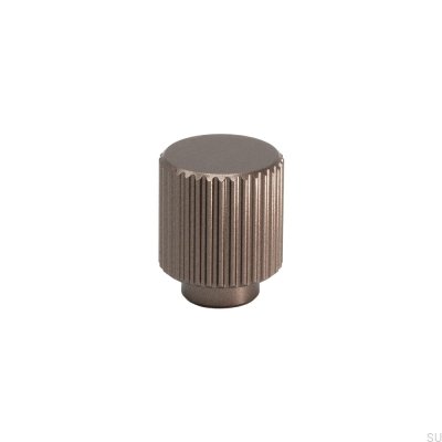Pomo para mueble Helix Stripe Aluminio Marrón Oscuro