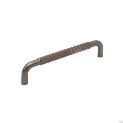 Tirador para mueble rectangular Helix Stripe 160, aluminio marrón oscuro
